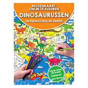 Giant card for coloring Dinosaurs