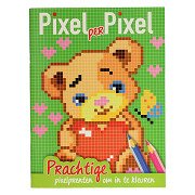 Pixel Coloring Book Bear