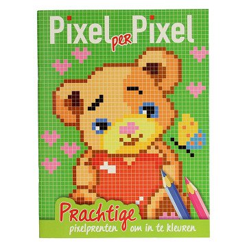 Pixel Coloring Book Bear