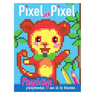 Pixel Coloring Book Monkey