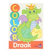 Thick Lines Coloring Book Color - Dragon