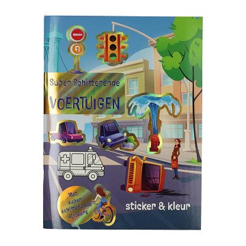 Vehicles Coloring and Sticker Book