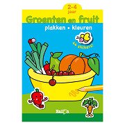 Plakken en Kleuren - Groenten en Fruit, 2-4 jaar
