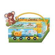 Book and Puzzle Train Baby Animals