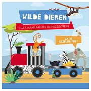 Boek en Puzzeltrein Wilde Dieren