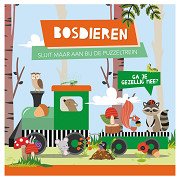 Book and Puzzle Train Forest Animals