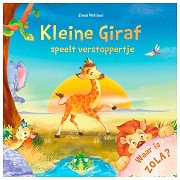 Kleine Giraf speelt verstoppertje