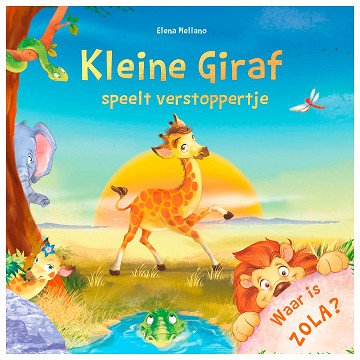 Die kleine Giraffe spielt Verstecken