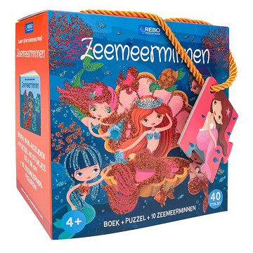 Book, Puzzle + 10 Figures - Mermaid