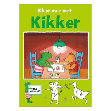 Kleur mee met kikker