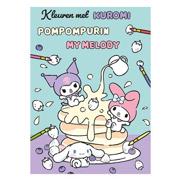 Kleuren met Kuromi, Pompompurin, My Melody