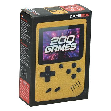 GAMEBOX - Portable Game Console with 200 Games - Yellow