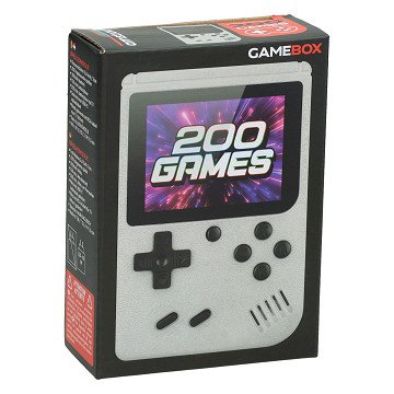 GAMEBOX - Portable Game Console with 200 Games - White