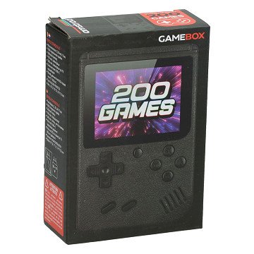 GAMEBOX - Portable Game Console with 200 Games - Black