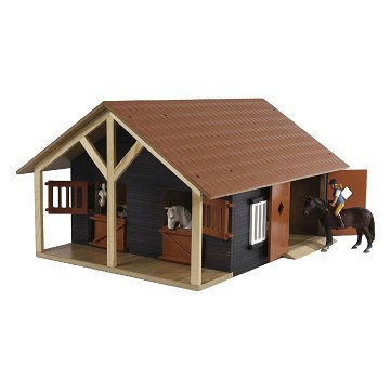 Kids Globe Horse Stable with 2 Boxes and Storage, 1:24