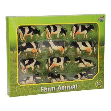 Kids Globe Kühe, 12 Stück 1:32