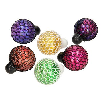 Squeeze Bubbel Bal Glitter met Waterparels