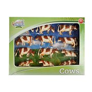 Kids Globe Cows Red/Colorful, 12 pcs. 1:32