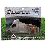 Kids Globe Die-cast Horse Truck with Light and Sound Gray