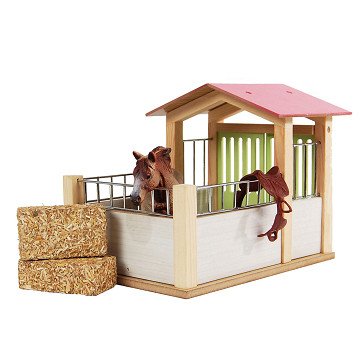 Kids Globe Horse Stall Wood 1:24