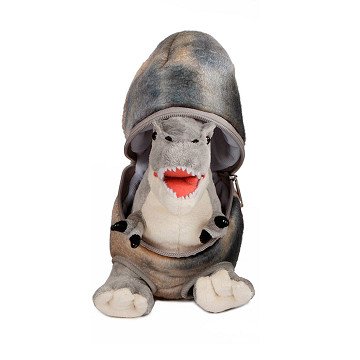 DinoWorld Dinosaur Plush in Egg - Grey, 22cm