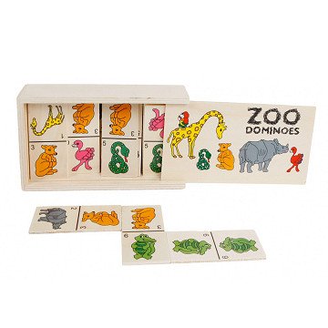 Holz-Domino-Tiere, 28-tlg.