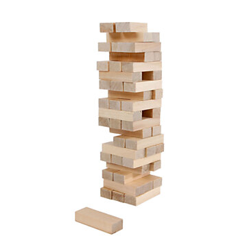 Wobble Stacking Tower Wood, 48pcs.