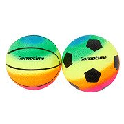 Mini Sportballen Set Voetbal/Basketbal, 2st.