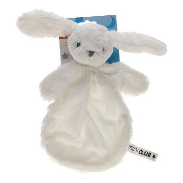 Mini Club Knuffeldoekje Konijn Pluche Wit, 27cm