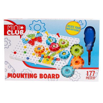 Mini Club Screw and Mounting Board, 177 pcs.