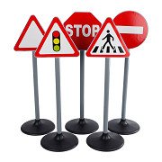 Kids Globe Maxi 5 Traffic Signs Double Sided 10 Stickers