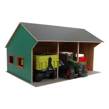 Kids Globe Agricultural Shed for 3 Vehicles, 1:16