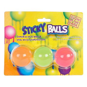 Sticky Balls Glow in the Dark 3pcs.