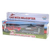 Kids Globe Off-road Vehicle with Helicopter Trailer