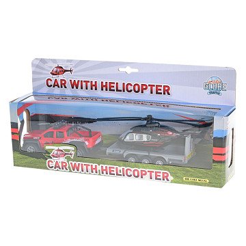 Kids Globe Off-road Vehicle with Helicopter Trailer