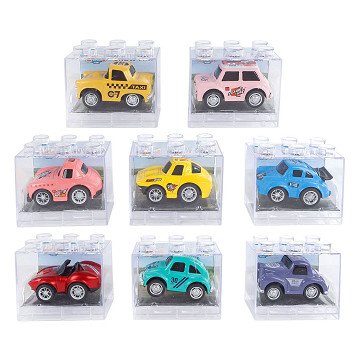 2-Play Die-Cast Pull Back Car in Transparent Box, 6cm