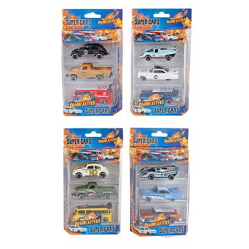 Roadblasters Die-Cast Super Cars, 3 pcs.