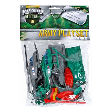 Mission Control Military Playset with Mini Soldiers, 31pcs.