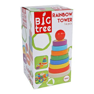 Holz-Stapelpyramide FSC, 16-tlg.