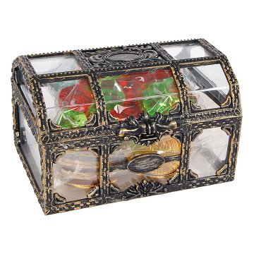Destination Deep Treasure Chest with Coins and Diamonds, 61pcs.