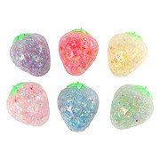 Glitter Strawberry Squeeze Ball, 6cm
