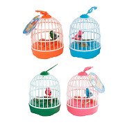 Whistling Bird in Cage with Sound, 15cm