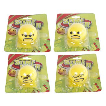 Slime Happertje Smiling Face Yellow, 5.5cm