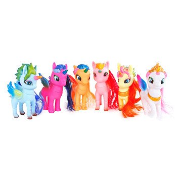 Unicorn Play Figure with Hair and Rotating Head, 14cm