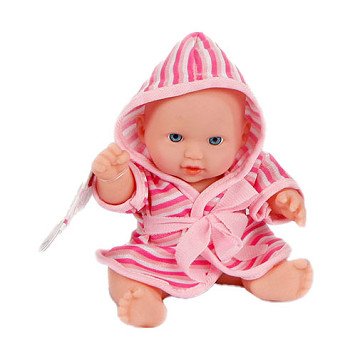 Baby doll with bathrobe, 20cm