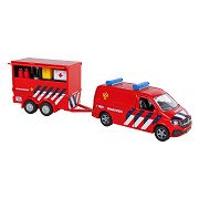 Kids Globe VW Transporter Fire Department with Trailer