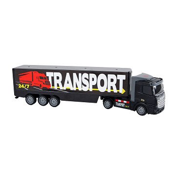 2-Play Vrachtwagen met Oplegger Die-Cast Pull Back, 32Cm