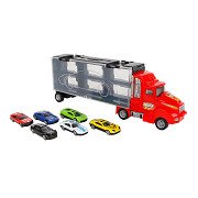 Roadblasters Truck mit 6 Autos und Schießfunktion, 36 cm