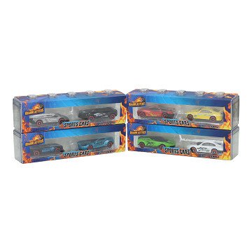 Roadblasters Storage box with 2 Die-Cast Racing Cars