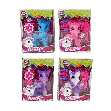Unicorn Playing Figure with Hair Accessories and Stickers